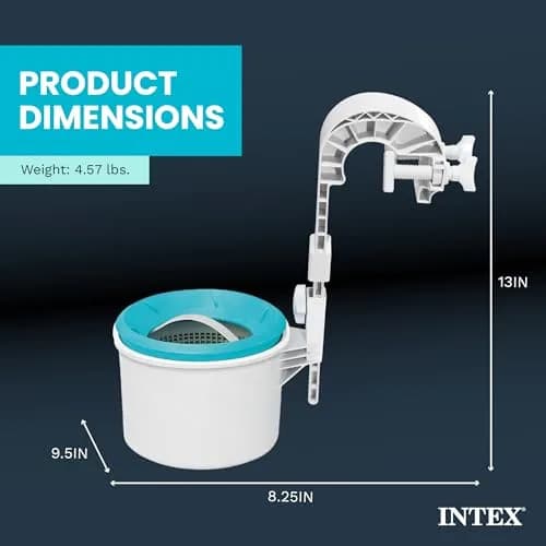 Intex Deluxe Wall Mount Pool Surface Automatic Skimmer 8.25 in L x 9.5 in W x 13 in H | Keeps Pool Clean Automatically thumbnail 3