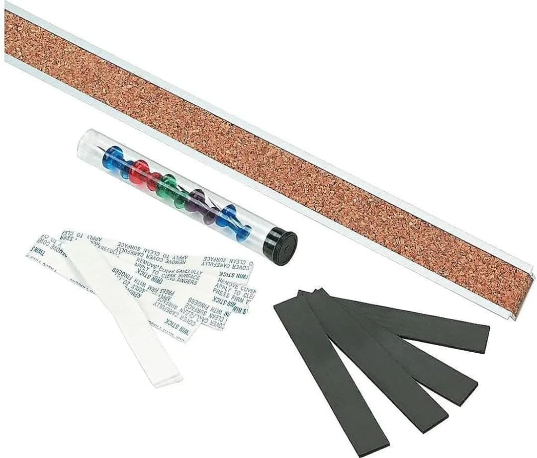 Quartet Bulletin Bar Strip Cork Board 18" x 1" (45.7cm x 2.5cm) | Self-Healing Cork for Office & Classroom - view 4
