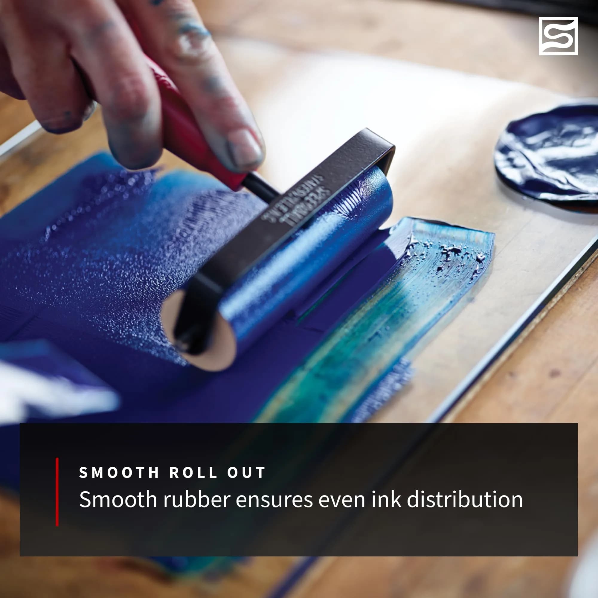 Speedball Deluxe Soft Rubber Brayer 6 Inches (15.24 cm) | Even Ink Distribution for Relief Printing - view 4