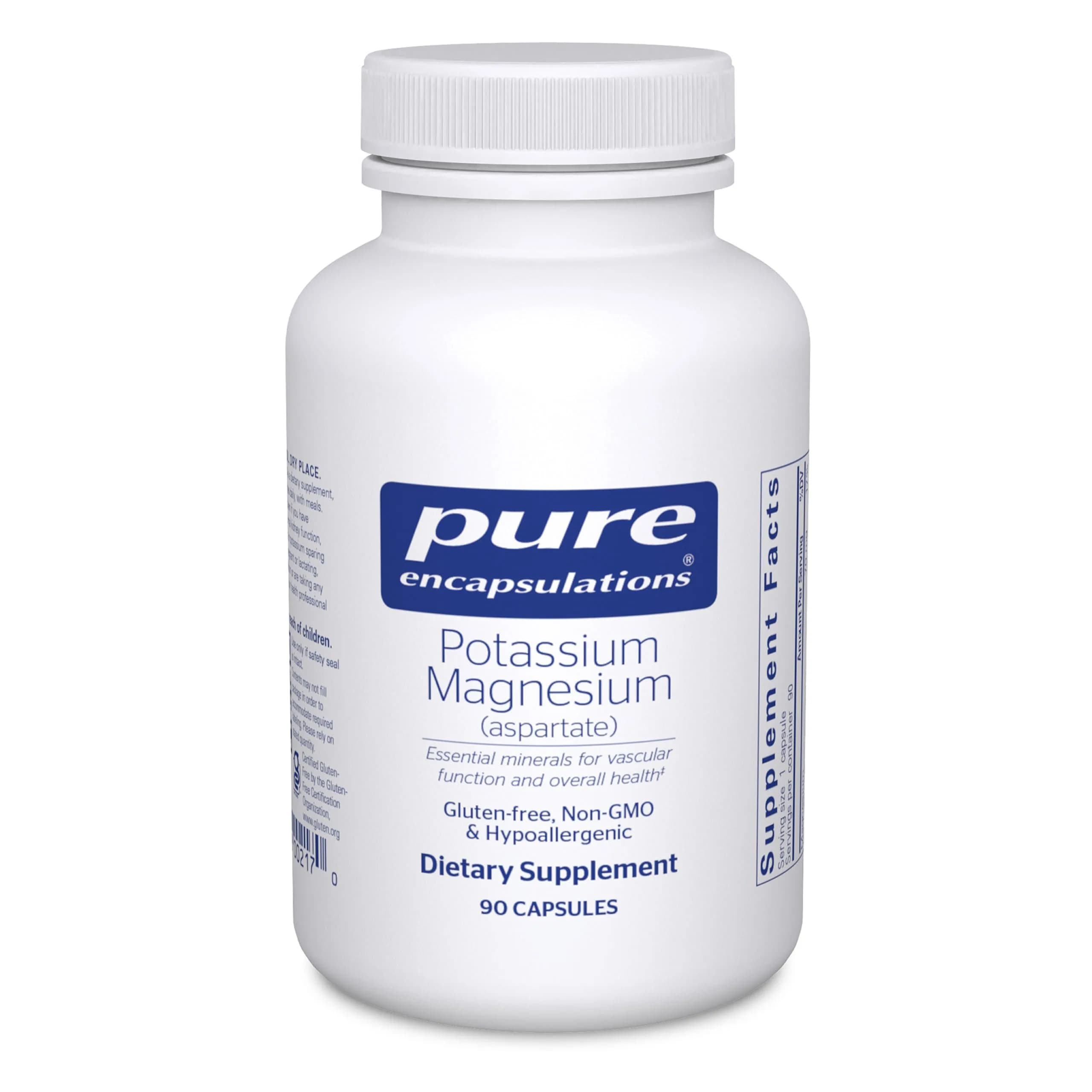 Pure Encapsulations Potassium Magnesium (Aspartate) 90 Capsules | Supports Heart, Nerve & Muscle Function — Capsule