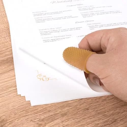 ACCO Rubber Finger Tips Size 11.5 Medium Nubbed Grip 12 Count | Durable, Amber thumbnail 3