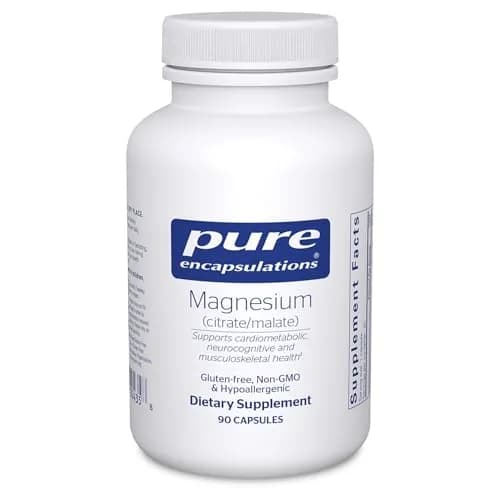 Pure Encapsulations Magnesium Citrate/Malate 90 Count (Pack of 1) | Supports Nutrient Utilization, Energy, Bones & Heart Health thumbnail 1