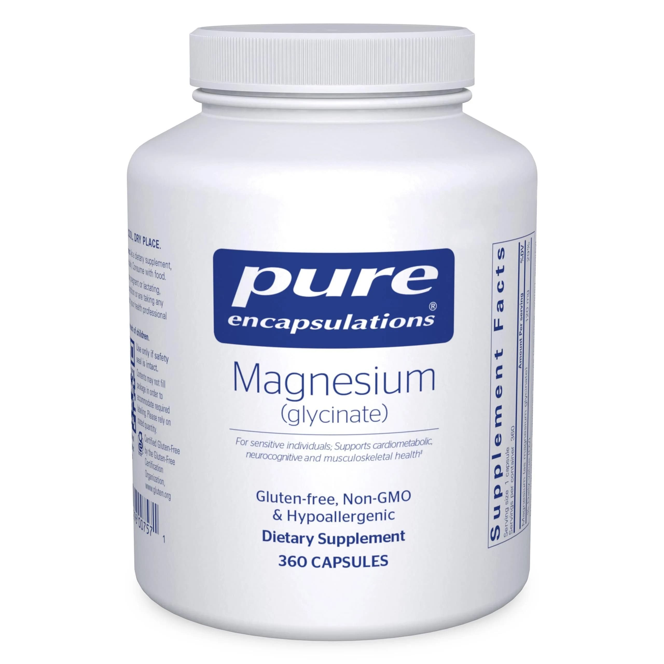 Pure Encapsulations Magnesium Glycinate 360 Capsules | Supports Sleep & Muscle Relaxation - main product image