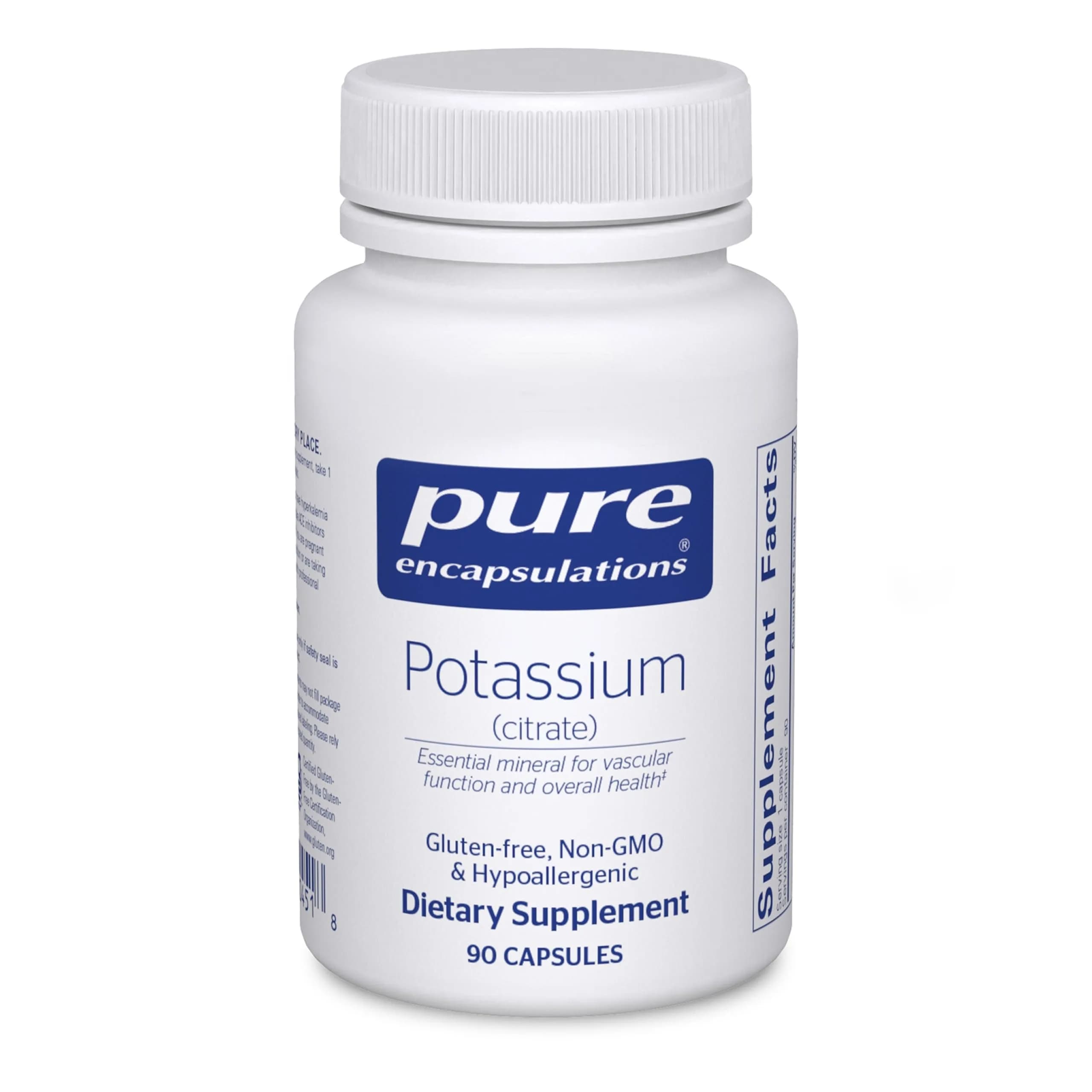 Pure Encapsulations Potassium (Citrate), 90 Capsules | Supports Heart & Nerve Function — Capsule