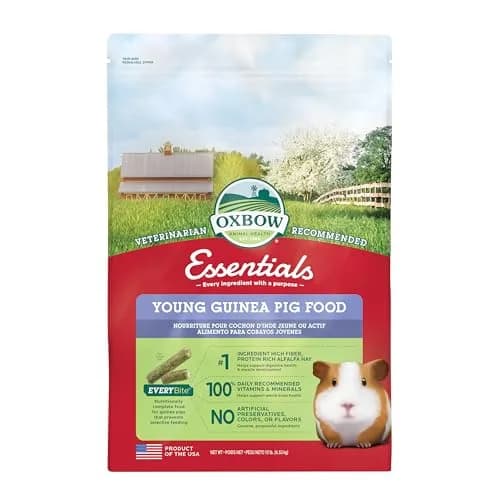 Oxbow Essentials Young Guinea Pig Food Pellets 4.54 kg (10 lb) | High Fiber Alfalfa Hay Formula for Growth & Digestion thumbnail 1