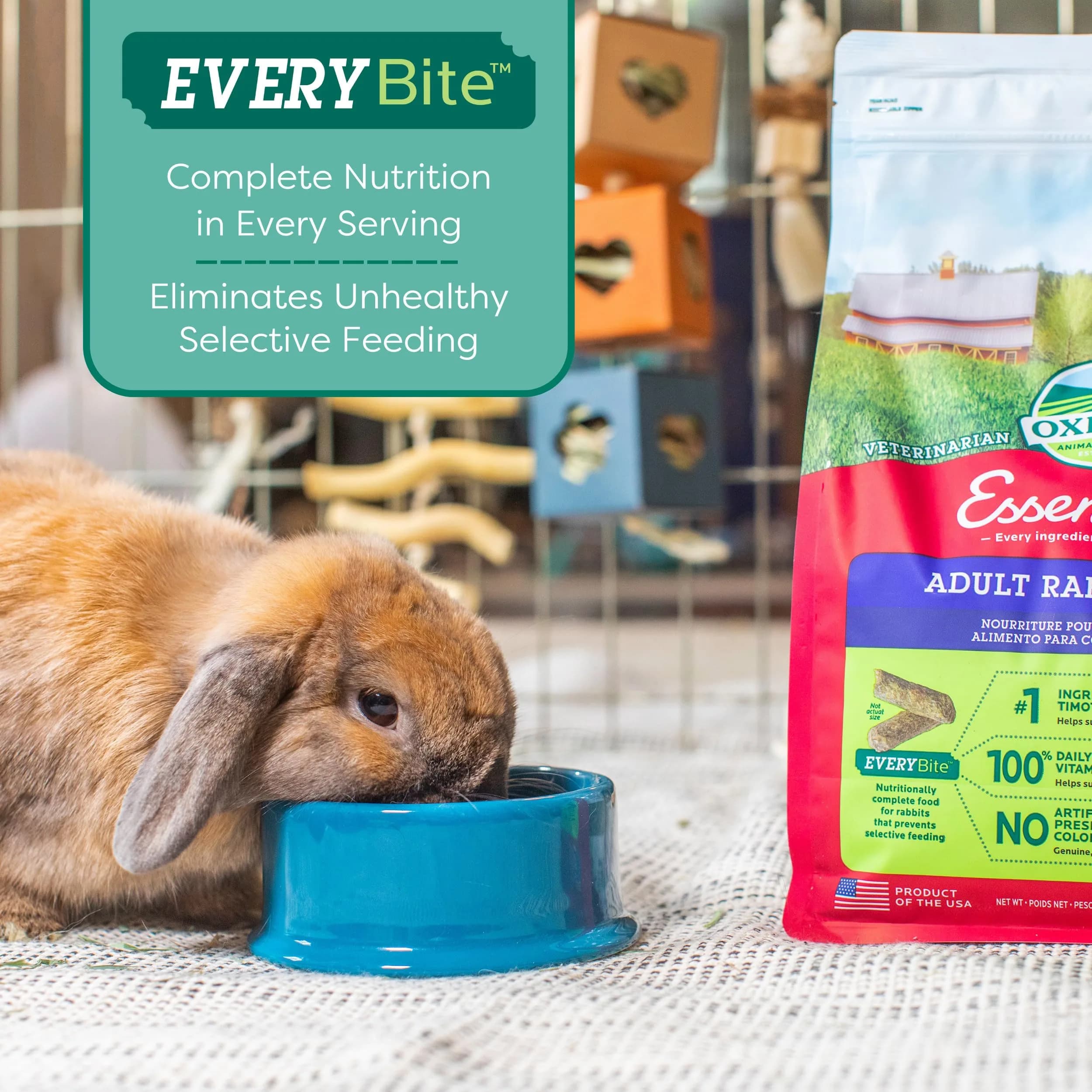 Oxbow Essentials Adult Rabbit Food with Timothy Hay | 4.54 kg (10 lb) - view 3