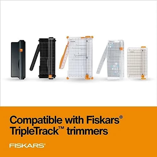 Fiskars TripleTrack Paper Cutter Replacement Blades, Style I, 2-Pack | Long-Lasting Steel Blades for Precise Cutting thumbnail 6