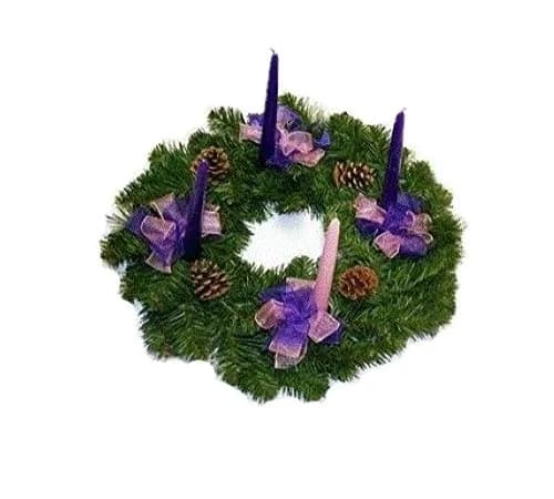Wilson Advent Wreath with Candles | Hand Made USA Christmas Decor, 12" Diameter thumbnail 5
