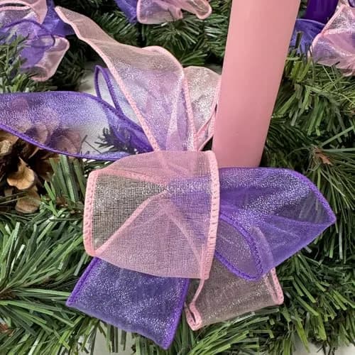 Wilson Advent Wreath with Candles | Hand Made USA Christmas Decor, 12" Diameter thumbnail 3