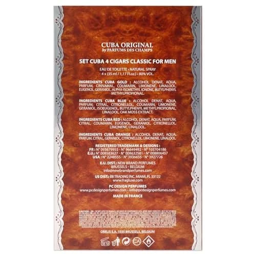 Cuba By Cuba for Men Gift Set Eau de Toilette Spray 140ml (4.68 Fl Oz) | Modern Masculine Fragrance thumbnail 5