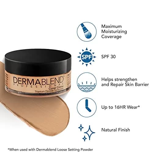 Dermablend Cover Creme Foundation SPF 30 30N Sand Beige 1 Oz | Full Coverage, Natural Finish thumbnail 3