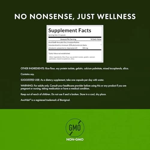 Swanson AvoVida Joint Health Supplement 300 mg 60 Capsules | Supports Joint Tissues, Cartilage, and Mobility thumbnail 3