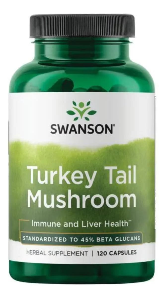 Swanson Turkey Tail Mushroom Herbal Supplement 500 mg 120 Capsules | Supports Immune System & Cellular Health — Capsule