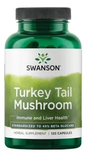 Swanson Turkey Tail Mushroom Herbal Supplement 500 mg 120 Capsules | Supports Immune System & Cellular Health thumbnail 1