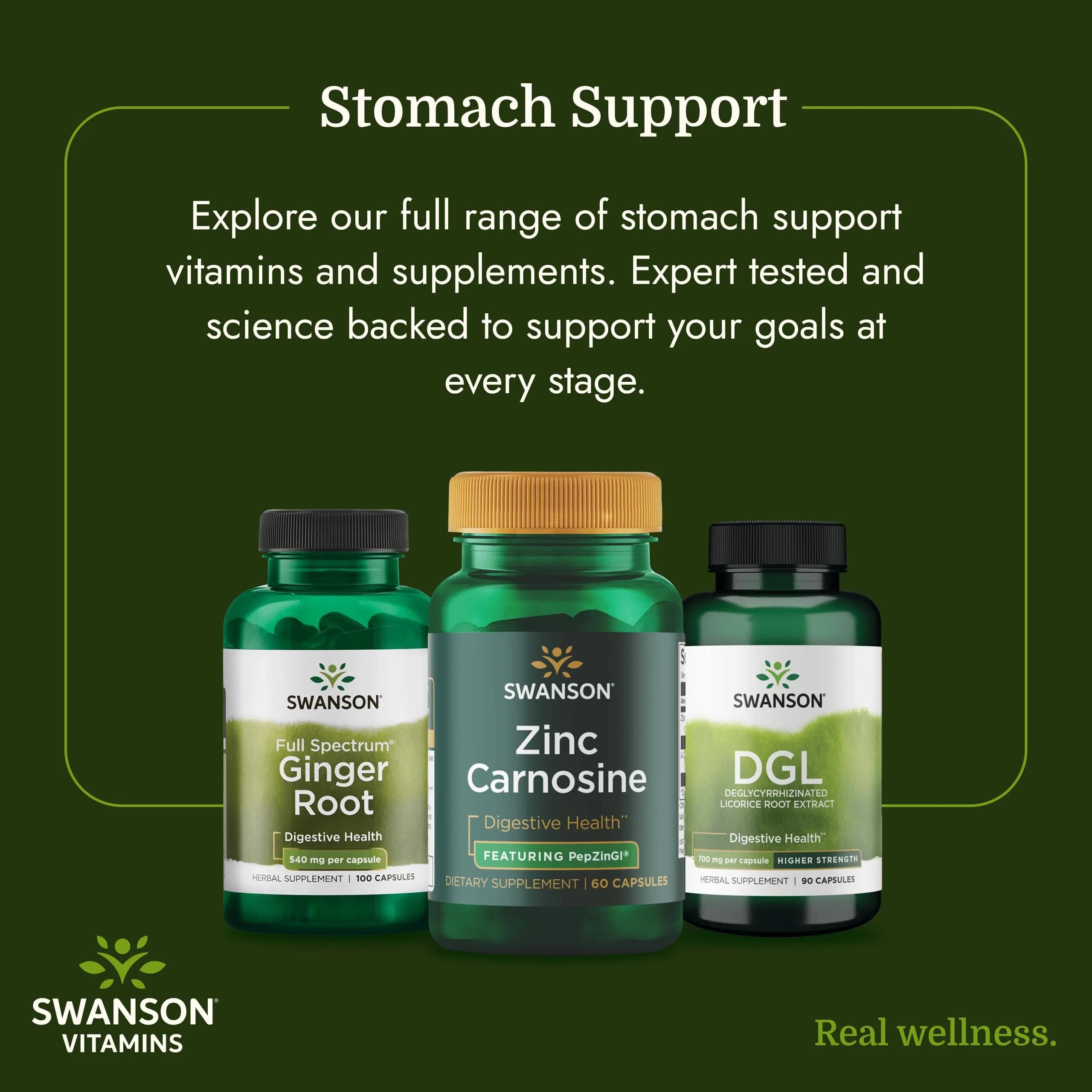 Swanson Zinc Carnosine PepZinGI Gastric Health Supplement 60 Capsules | Supports Stomach Lining & Digestive Wellness - view 6