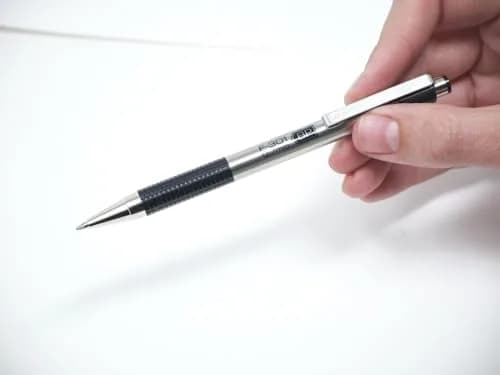Zebra Pen F-301 Compact Ballpoint Pen Stainless Steel Fine Point 0.7mm Black | Easy-Glide Ink thumbnail 3