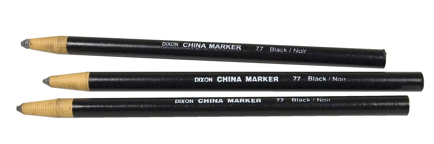 MARSHALLTOWN Dixon China Marker Black 12 Count (Pack of 1) | Marks Glass, Plastic, Film & Smooth Surfaces - view 3