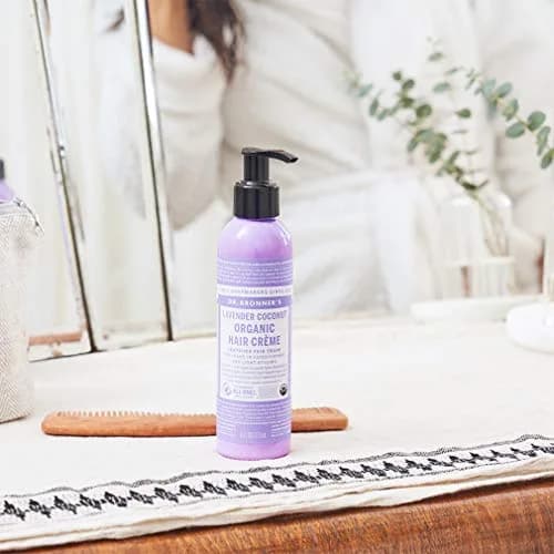 Dr. Bronner's Organic Hair Crème Leave-In Conditioner Styling Cream 177ml (6 fl oz) | USDA Organic & Fair Trade Ingredients thumbnail 3