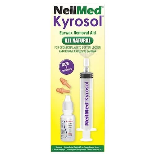 NeilMed Kyrosol All-Natural Earwax Removal Aid Syringe Kit | Fragrance-Free, Glycerin Drops 15ml (0.5 Fl Oz) thumbnail 2