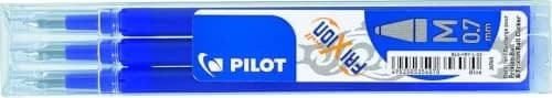 Pilot Refills for Frixion Rollerball 0.7 mm Tip | Blue, Pack of 3 | Erasable Gel Ink thumbnail 1