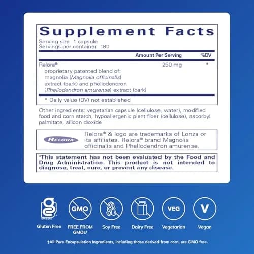 Pure Encapsulations Relora 180 Capsules | Stress & Mood Support, Unflavored, Unisex thumbnail 2