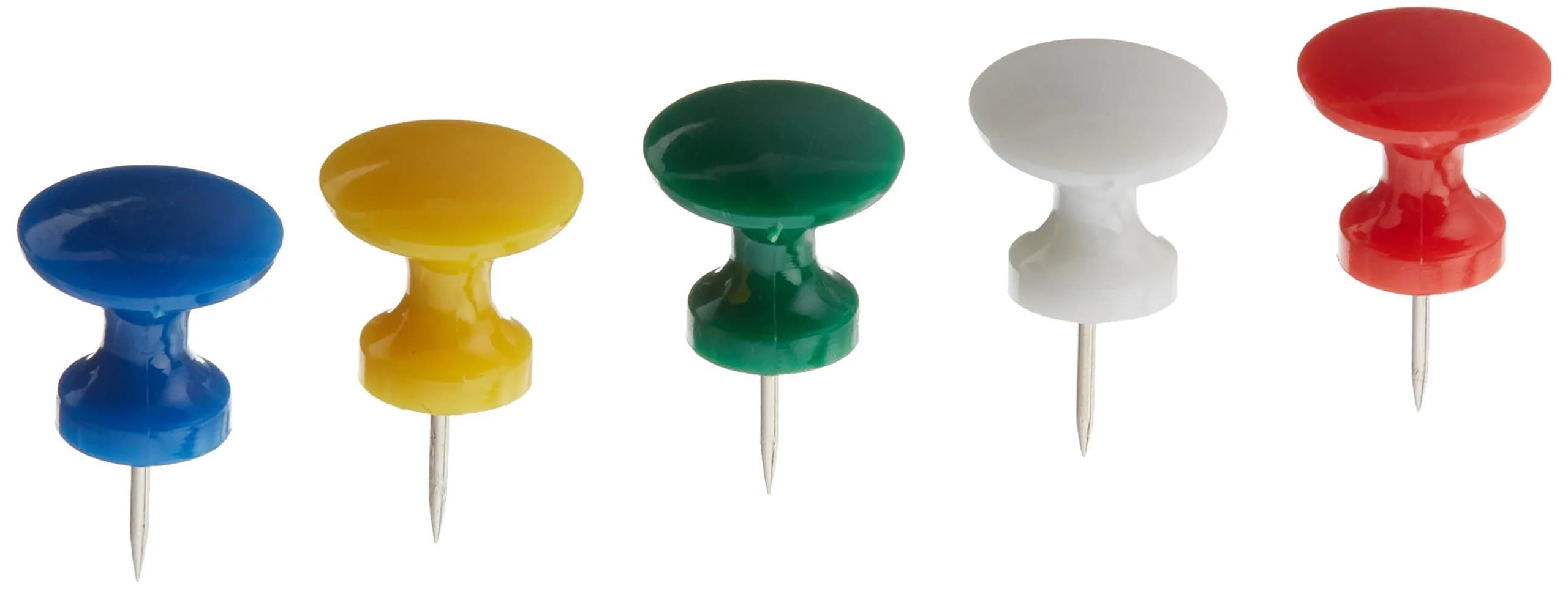 Swingline Jumbo Push Pins Assorted Colors 25 Count | Heavy-Duty Wall & Document Fastening