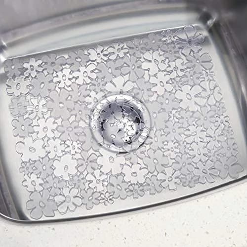 iDesign Blumz Floral Sink Protector Mat 40.6cm x 31.7cm (16" x 12.5") | Protects Sinks & Dishes from Scratches thumbnail 5