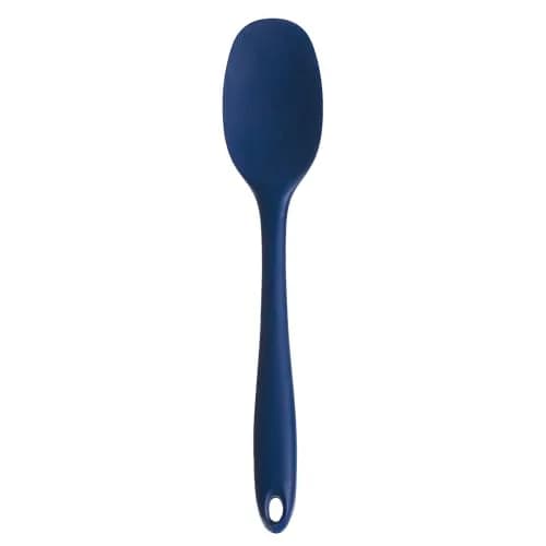 RSVP International Ela's Favorite Silicone Spatula Spoon, Blue, 11" | BPA-Free Heat Resistant Kitchen Tool thumbnail 1
