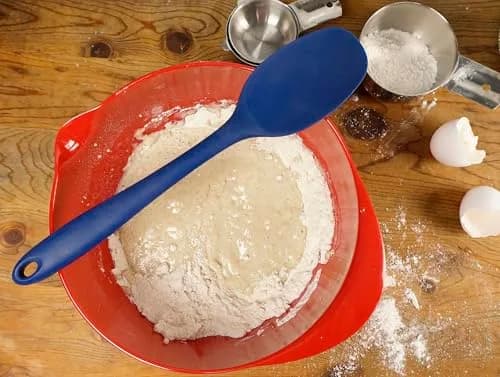 RSVP International Ela's Favorite Silicone Spatula Spoon, Blue, 11" | BPA-Free Heat Resistant Kitchen Tool thumbnail 3