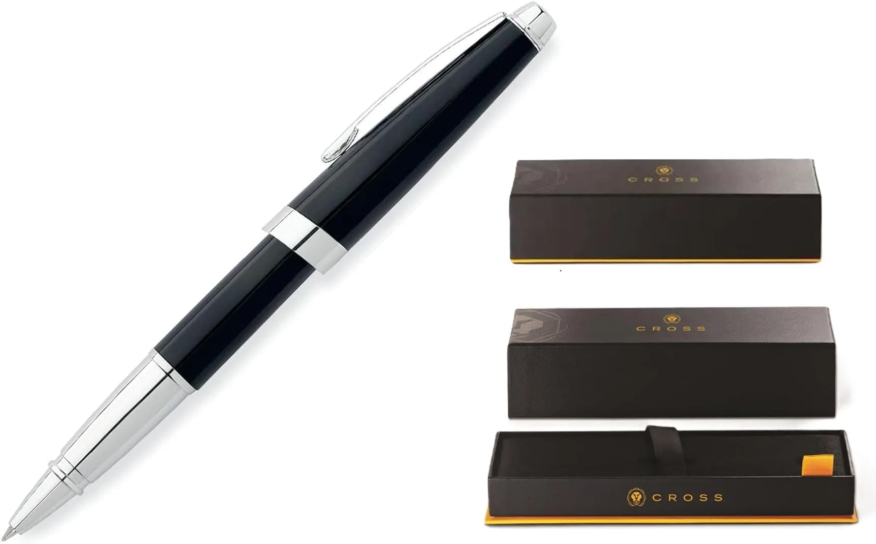 Cross Aventura Refillable Gel Ink Rollerball Pen, Medium Point, Onyx Black | Smooth Ink Flow for Professionals - view 2