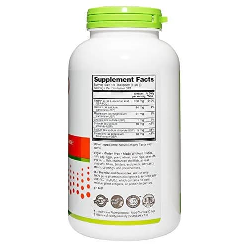 NutriBiotic Cherry Electro-C Vitamin C & Electrolyte Powder | 16 Oz | Effervescent Recharge | Buffered & Highly Soluble | Non-GMO & Gluten Free thumbnail 3
