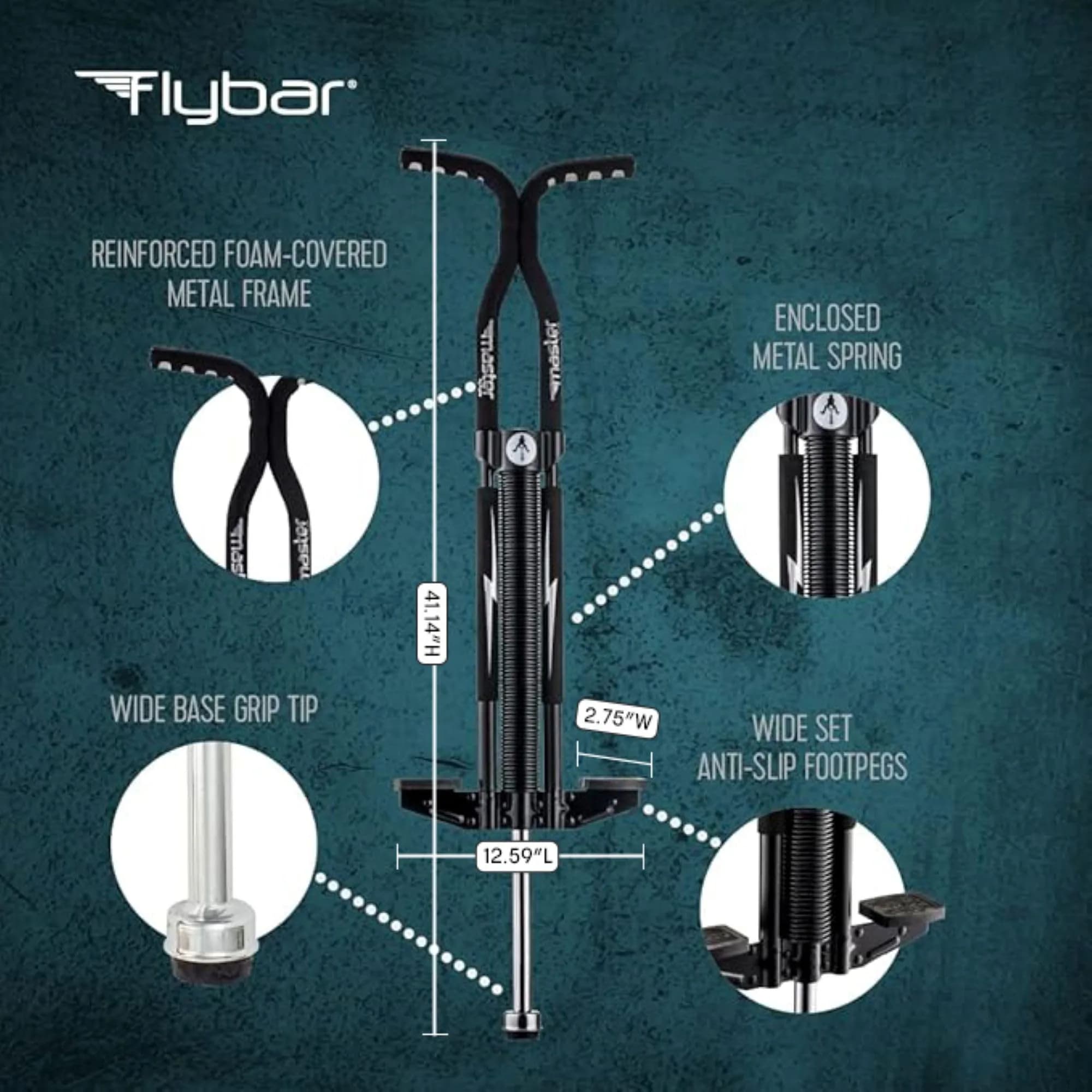 Flybar Master Pogo Stick for Kids Ages 9+, 80–160 lbs | ASTM-Tested for Active Play - view 5