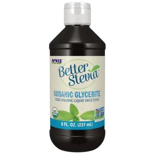 NOW Foods BetterStevia Organic Glycerite Liquid Sweetener 237ml (8 Fl Oz) | Zero-Calorie Sugar Substitute thumbnail 1