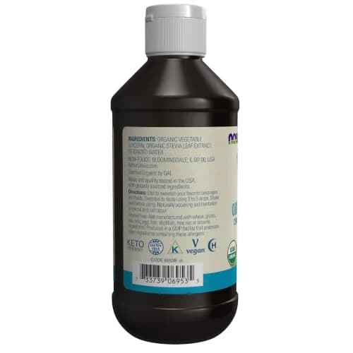 NOW Foods BetterStevia Organic Glycerite Liquid Sweetener 237ml (8 Fl Oz) | Zero-Calorie Sugar Substitute thumbnail 3