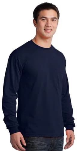 Gildan Ultra Cotton T-Shirt with Pocket Royal Small | Lightweight 100% Cotton Men's Shirt thumbnail 4