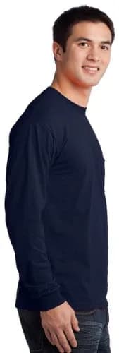 Gildan Ultra Cotton T-Shirt with Pocket Royal Small | Lightweight 100% Cotton Men's Shirt thumbnail 3