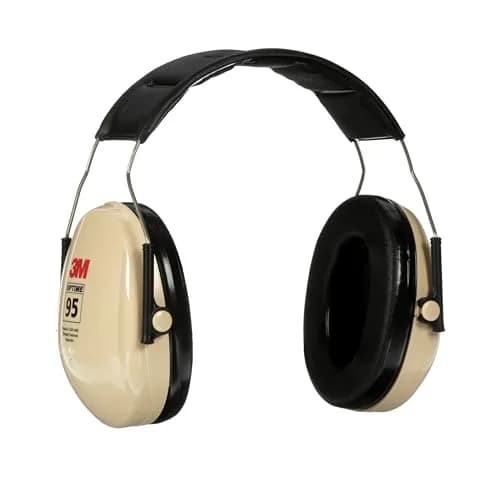 3M Peltor H6AV Optime 95 Over the Head Noise Reduction Earmuff, Hearing Protection, Ear Protectors, NRR 21dB, Ideal for Machine Shops and Power Tools, Beige thumbnail 1