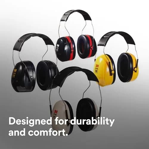 3M Peltor H6AV Optime 95 Over the Head Noise Reduction Earmuff, Hearing Protection, Ear Protectors, NRR 21dB, Ideal for Machine Shops and Power Tools, Beige thumbnail 3