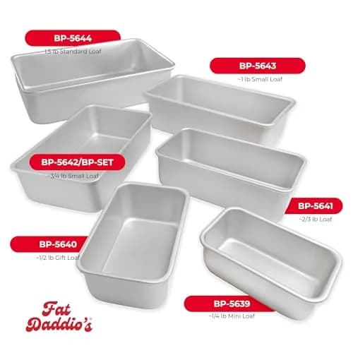 Fat Daddio's Anodized Aluminum Loaf Pan 7.75 x 3.75 x 2.5 Inch (19.4 x 9.5 x 6.4 cm) | Bakery Tough for Indian Home Ovens thumbnail 2