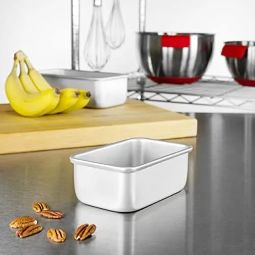 Fat Daddio's Anodized Aluminum Bread Loaf Pan 15.2 cm (6 inch) | Even Heat Baking for Perfect Loaves thumbnail 4