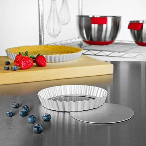 Fat Daddio's PFT-65 Round Fluted Tart Pan 6.5 x 1 Inch | Durable Aluminum Bakeware for Pies & Tarts thumbnail 5