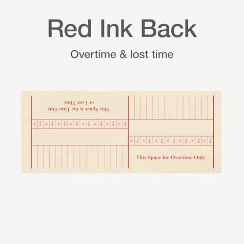 Adams Time Cards Weekly 2-Sided 3-3/8" x 8-1/4" Manila Green/Red Print | Professional Time Tracking Tool thumbnail 4