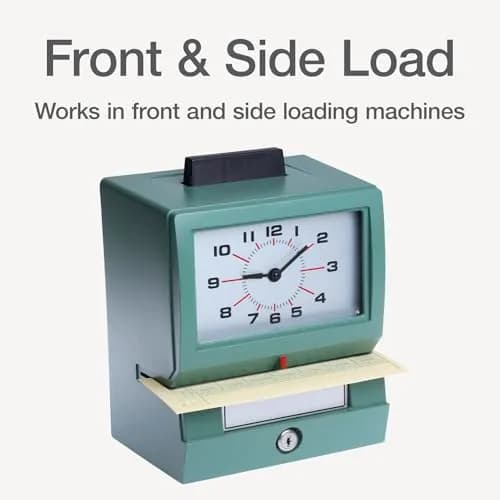 Adams Time Cards Weekly 2-Sided 3-3/8" x 8-1/4" Manila Green/Red Print | Professional Time Tracking Tool thumbnail 5