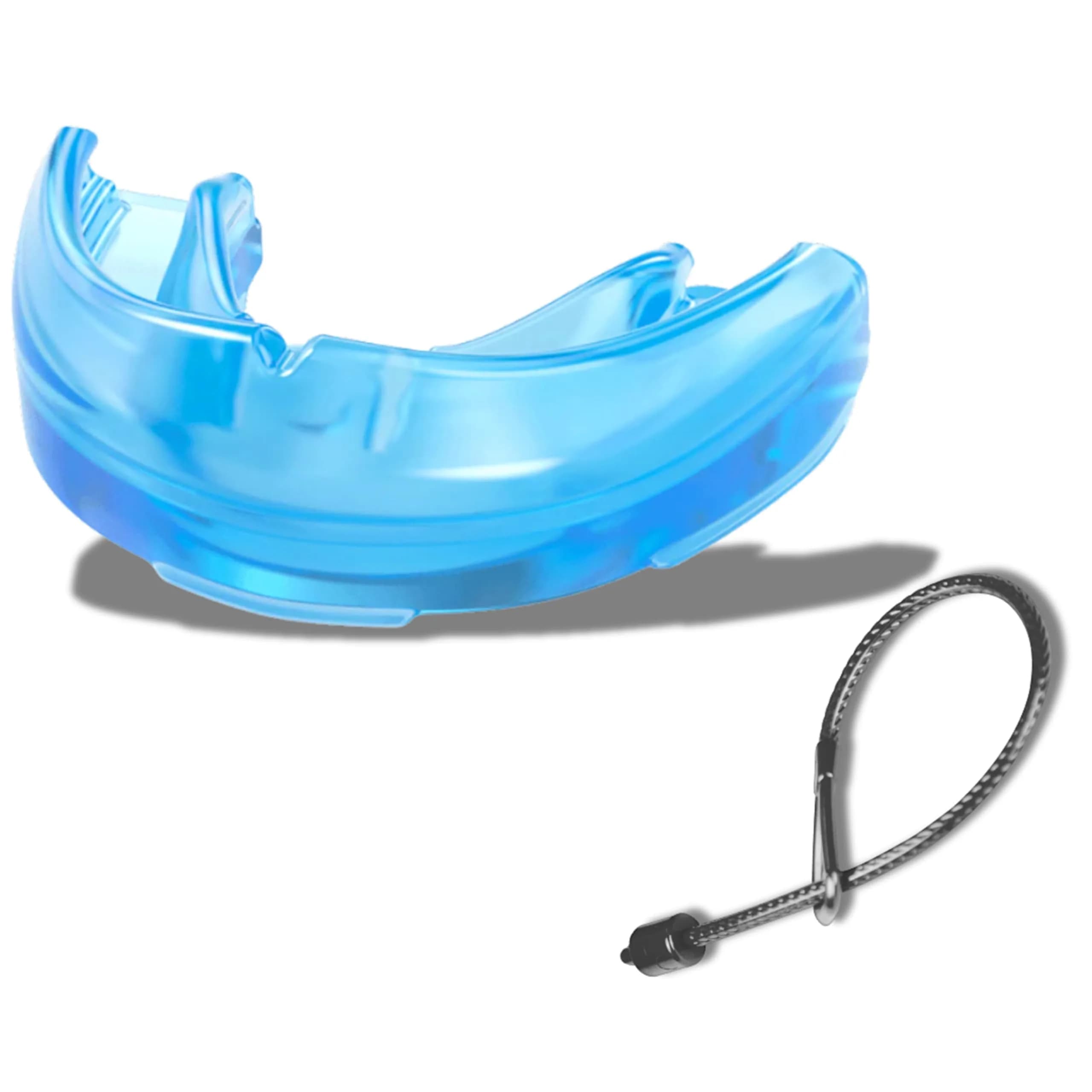 Shock Doctor Mouth Guard for Braces, Blue, Youth | Full Upper Teeth Protection, Instant Fit