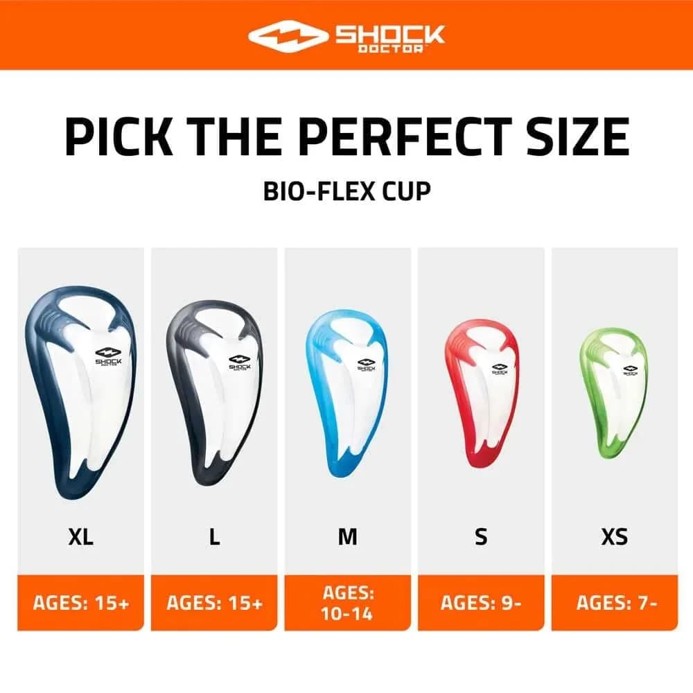 Shock Doctor BioFlex Athletic Cup Medium Blue | High-Impact Protection for Sports - view 5