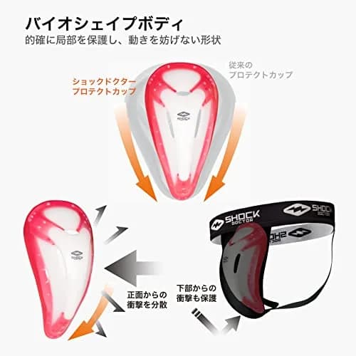 Shock Doctor BioFlex Athletic Cup with Vented Protection, Small Red | Impact Protection Gear thumbnail 5