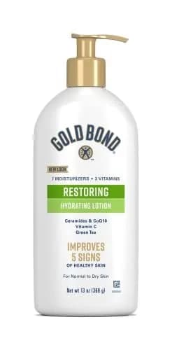 Gold Bond Restoring Hydrating Lotion 13 oz | Ceramides & CoQ10 for Dry Skin - main product image