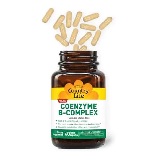 Country Life Coenzyme B-Complex with Choline, 60 Vegan Capsules | Supports Nerve & Brain Health thumbnail 4