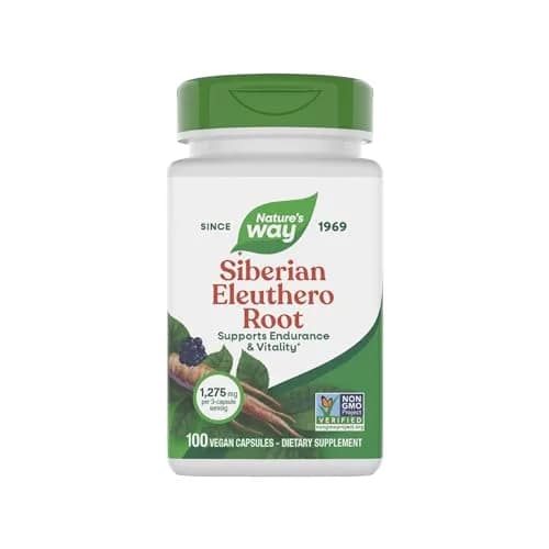 Nature's Way Siberian Eleuthero Root Supplement 100 ct | Supports Endurance & Vitality thumbnail 1
