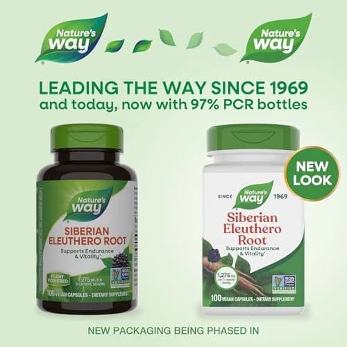 Nature's Way Siberian Eleuthero Root Supplement 100 ct | Supports Endurance & Vitality thumbnail 2
